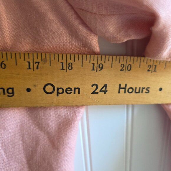 David Brooks Womens Medium Jacket 100% Linen Shell Full Zip Pink Deadstock USA - Picture 6 of 9